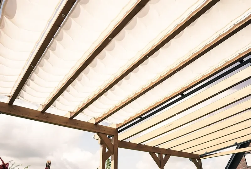 Terrassenüberdachung Holz 500x250cm VSG Natur