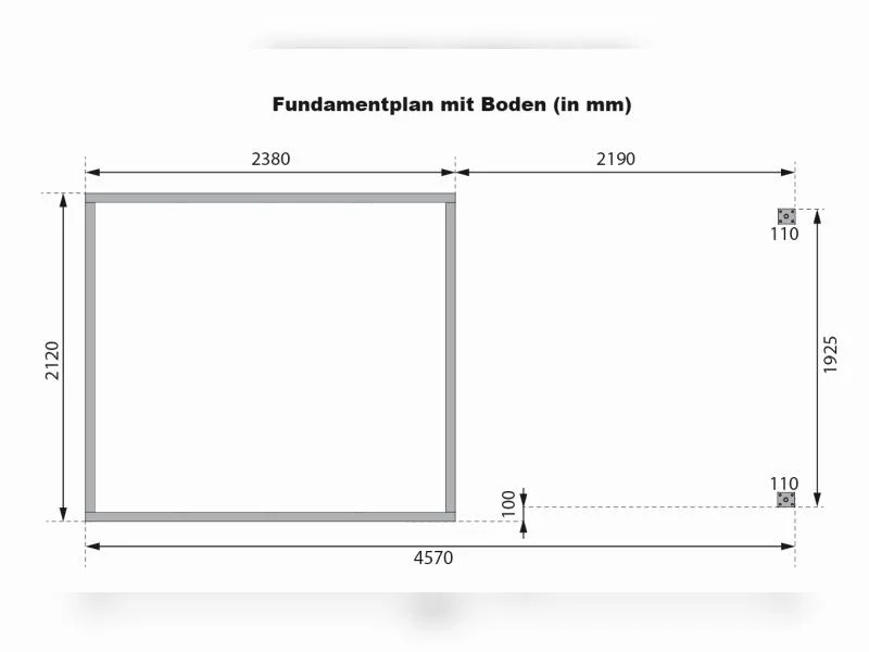 Karibu Hybrid Gartenhaus Jupiter 3 C anthrazit/graualuminium inkl. 2,35 m Anbaudach
