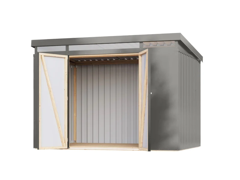 Karibu Metallgerätehaus Iridium 3 in Graualuminium