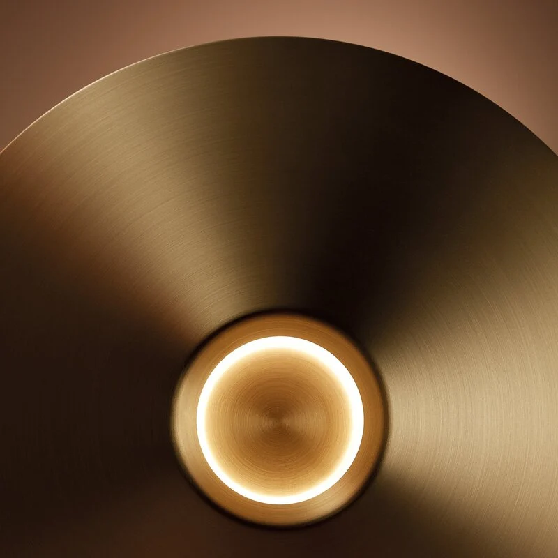 B-Ware LEDS C4 Stehleuchte Standlampe LED gold matt Stahl Schalter SIEHE TEXT/FOTO