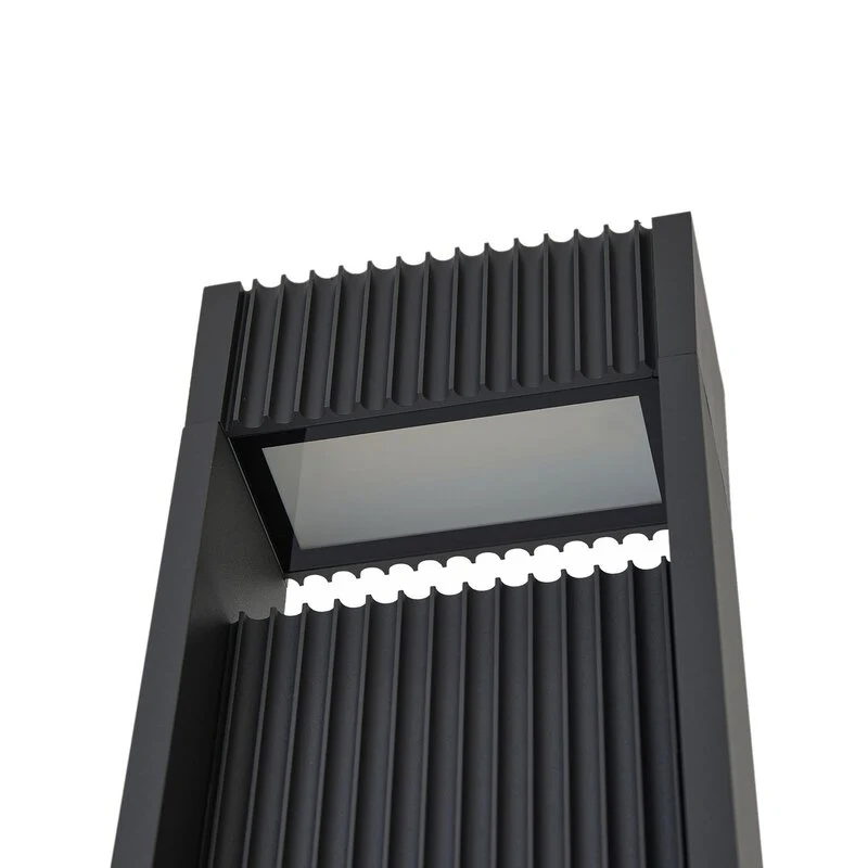 B-Ware Lucande LED-Außenleuchte Tavion Gartenlampe 230cm Lampe anthrazit Aluminium IP65
