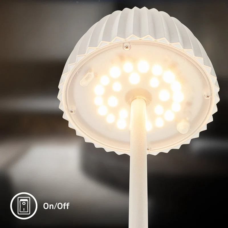 B-Ware Briloner LED-Stehlampe Stehleuchte Loca Weiß Metall Kunststoff Touch H123cm