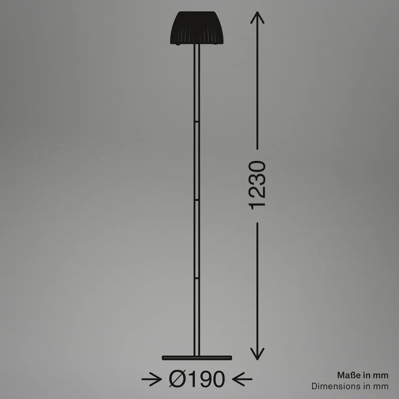 B-Ware Briloner LED-Stehlampe Stehleuchte Loca Weiß Metall Kunststoff Touch H123cm