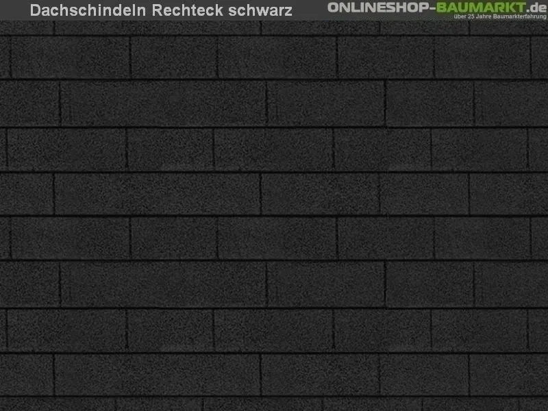 Karibu Dachschindeln Rechteck schwarz 27 Pakete