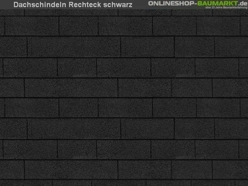 Karibu Dachschindeln Rechteck schwarz 21 Pakete