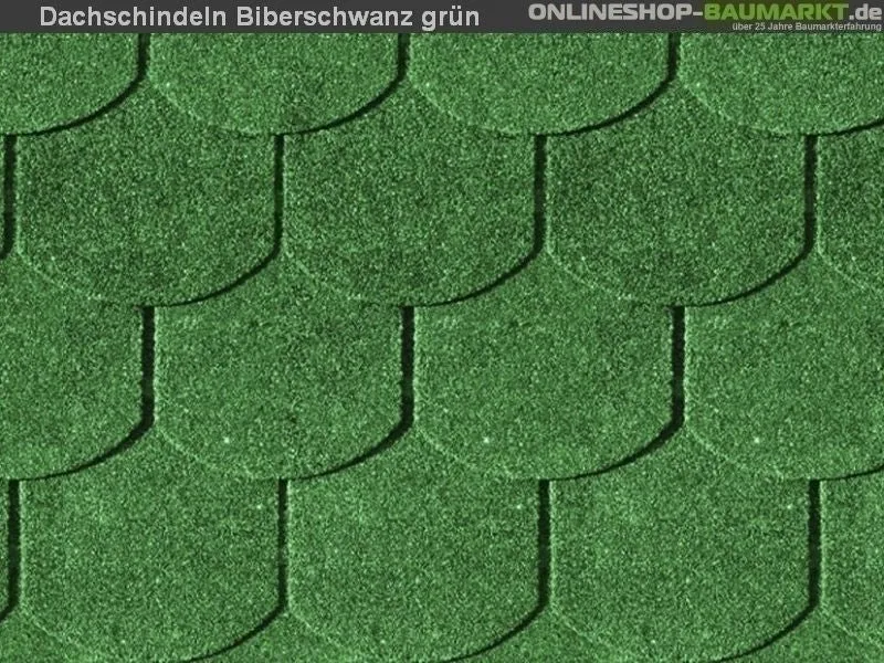 Karibu Dachschindeln Biberschwanz grün 21 Pakete