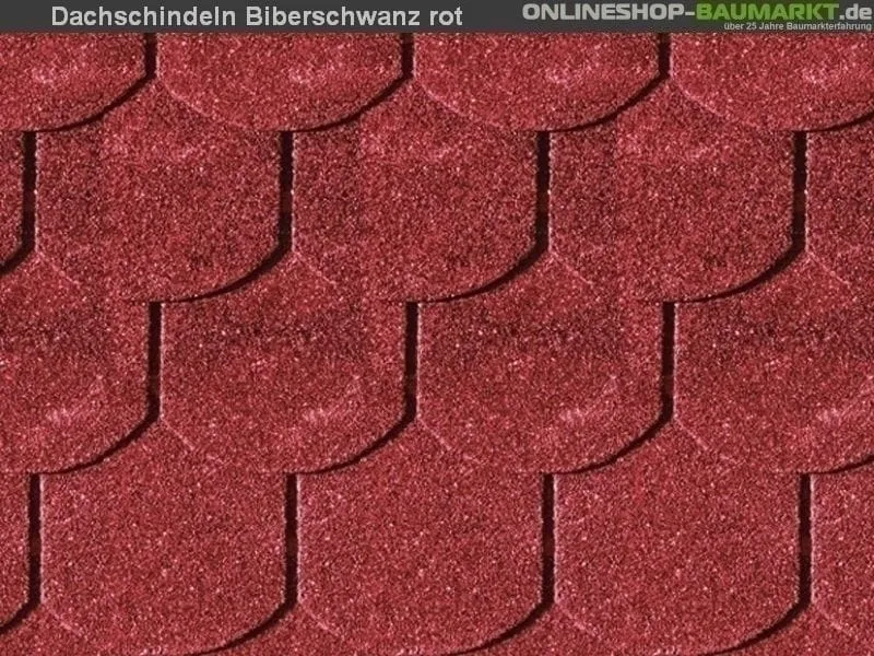 Karibu Dachschindeln Biberschwanz rot 21 Pakete