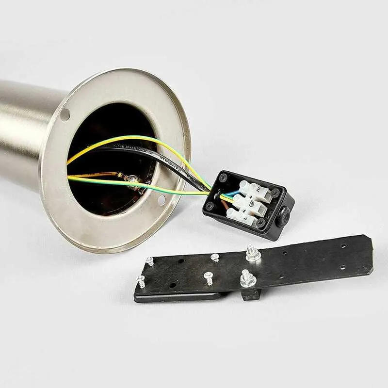 B-Ware Lindby Sockelleuchte Außenleuchte Binka Gartenlampe E27 LED Edelstahl 50 cm IP44
