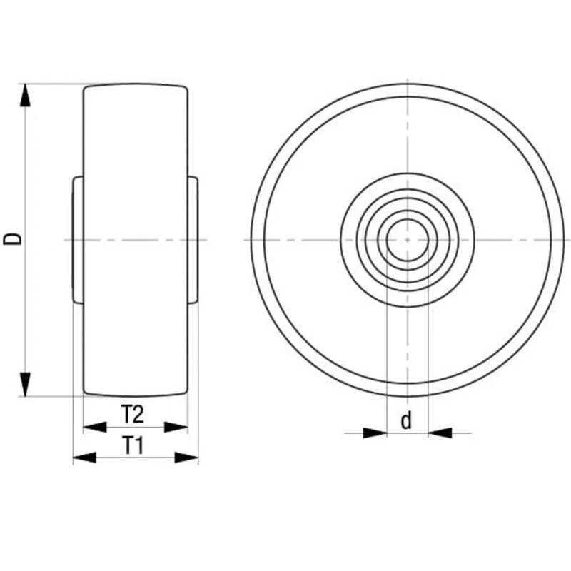 B-Ware Blickle Schwerlastrad Rad GTH Rad Polyurethan Hellbraun Tragfähig 1750kg Ø250mm