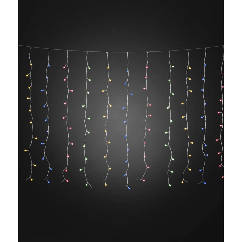 B-Ware Konstsmide Lichtervorhang Lichterkette LED Außen mehrfarbig 400 LEDs 507x100 cm