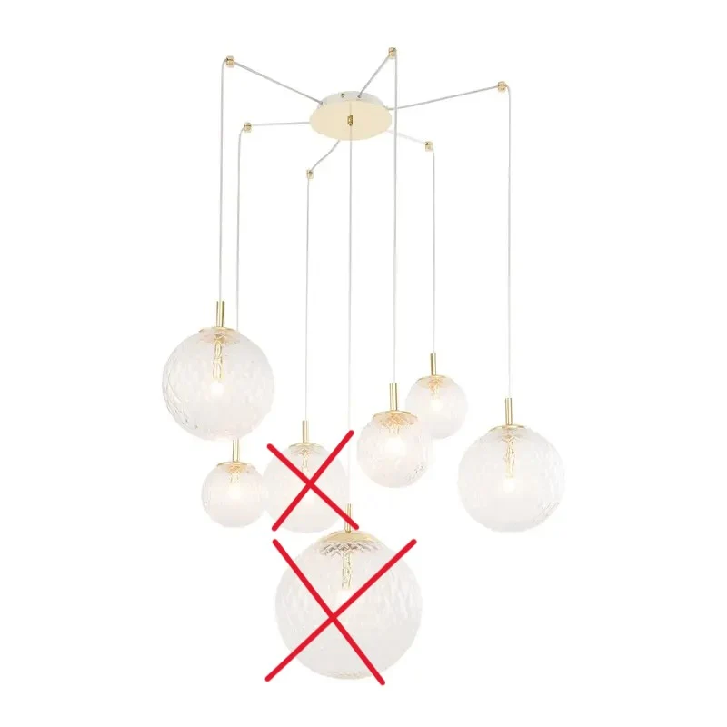 TK Lighting Pendelleuchte Cadix VII Glas 200cm Lampe Deckenlampe SIEHE TEXT/FOTO