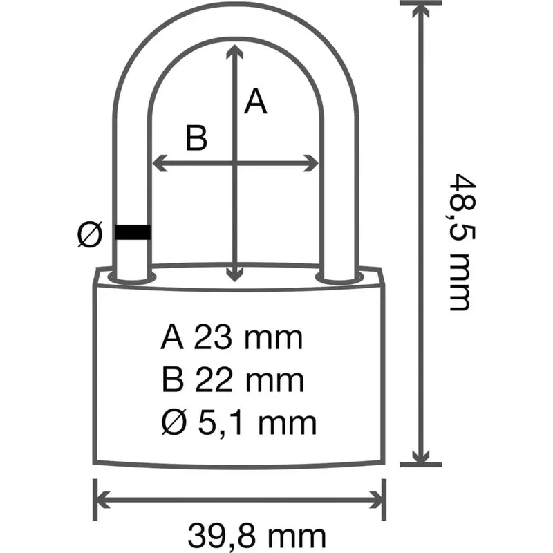 B-Ware Sygonix Vorhängeschloss Schloss 3 Schlüssel Messing Goldgelb 39,8 mm 279 STÜCK