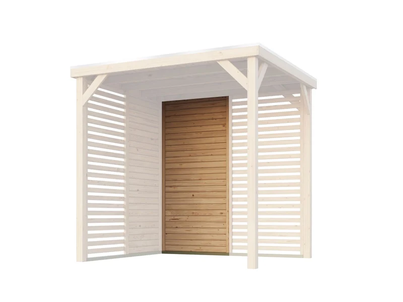 Karibu Cubeco Pavillon Seitenwand, halb, natur