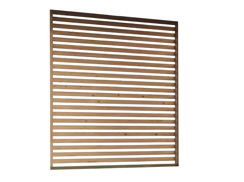 Karibu Cubeco Pavillon Lamellenwand natur