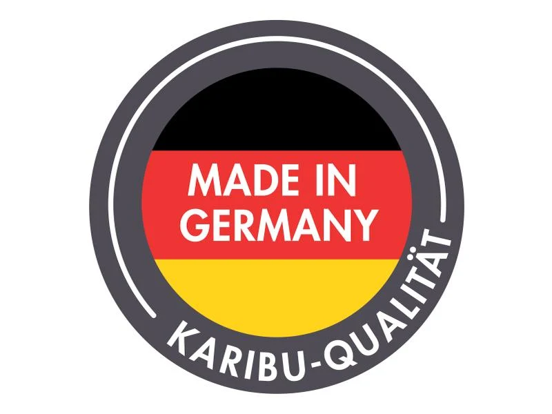 Karibu Hybrid Gartenhaus Jupiter 2 B terragrau/graualuminium, inkl. 2,40 m Anbaudach