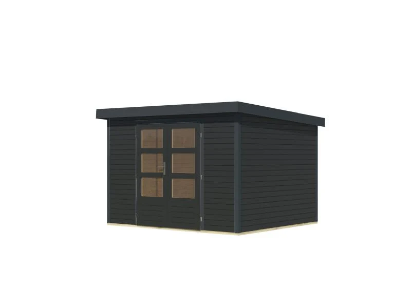 Karibu Hybrid Gartenhaus Jupiter 5 C anthrazit/anthrazit