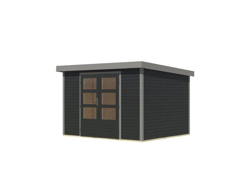 Karibu Hybrid Gartenhaus Jupiter 5 C anthrazit/graualuminium
