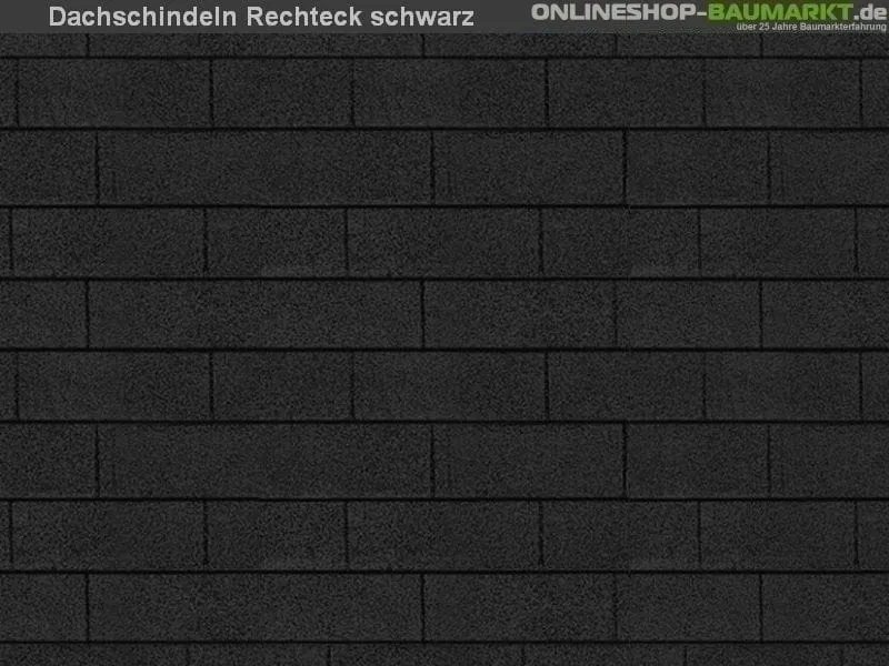 Karibu Dachschindeln Rechteck schwarz 19 Pakete