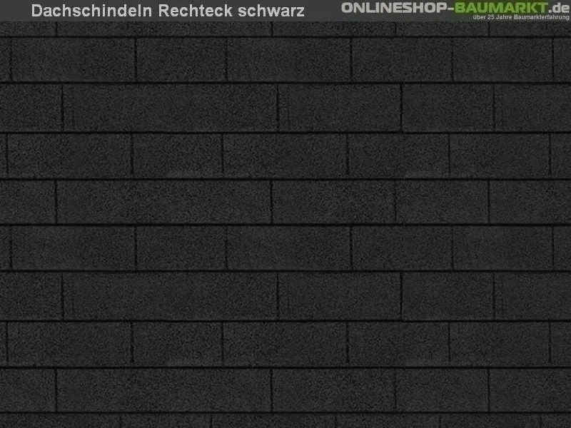 Karibu Dachschindeln Rechteck schwarz 15 Pakete
