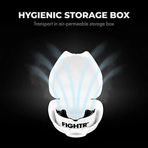B-Ware FIGHTR Premium Mundschutz Zahnschutz für Boxen inkl. Hygiene Box weiß 1 Stück