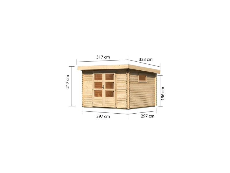 Karibu Gartenhaus Trittau 3 natur