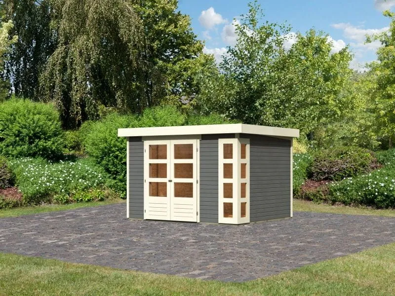 Karibu Gartenhaus Kerko 5 terragrau 19 mm