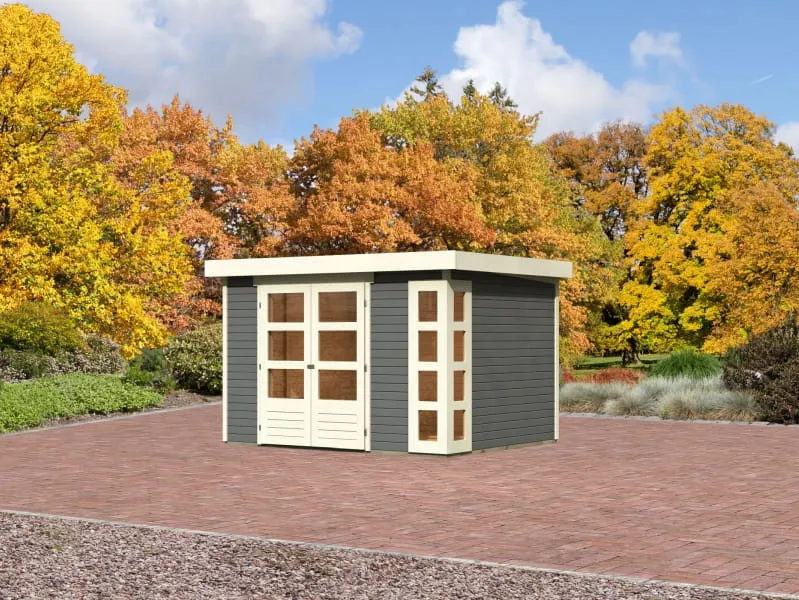 Karibu Gartenhaus Kerko 5 terragrau 19 mm