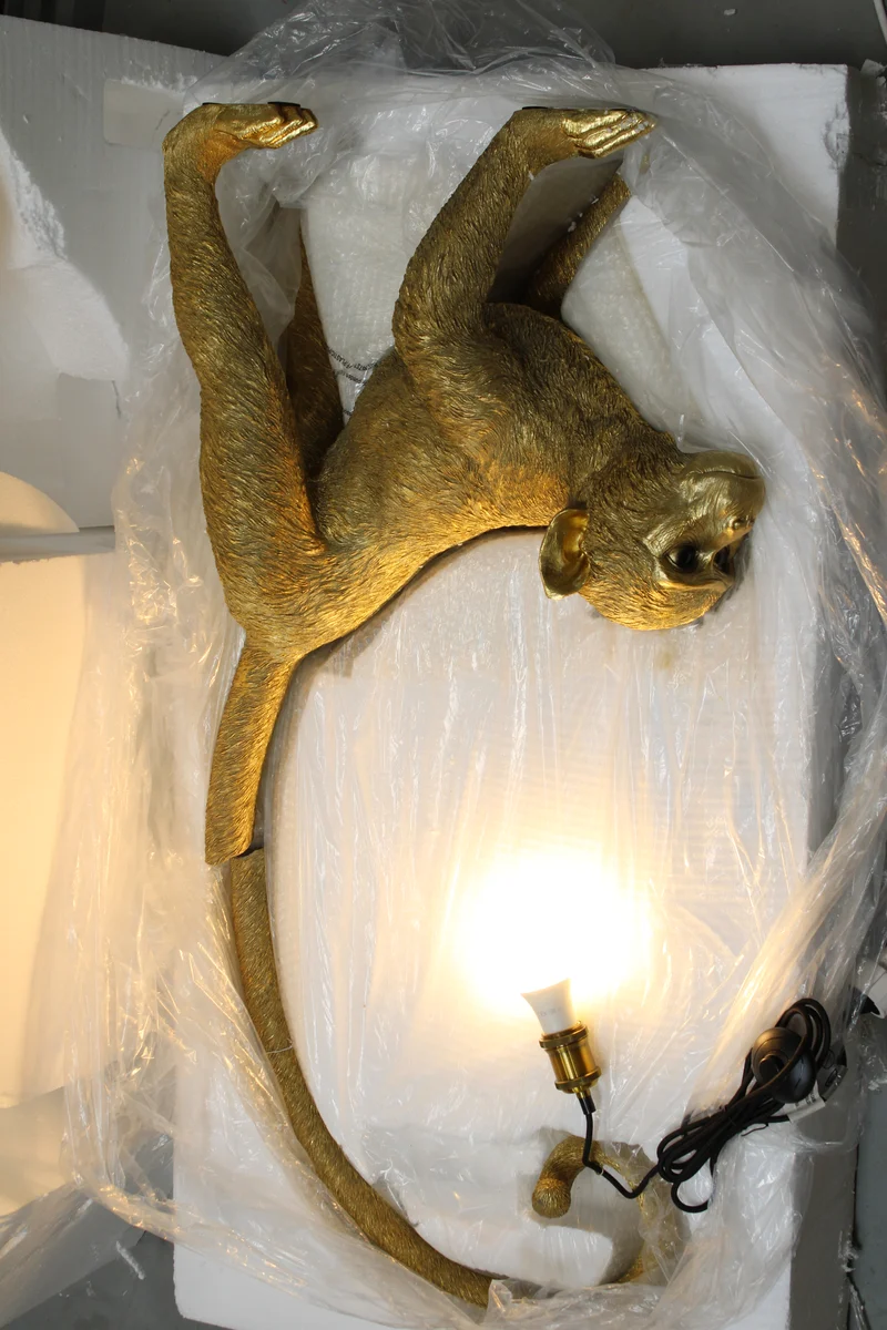 KARE Bodenleuchte Stehlampe Monkey Dance gold Kunstharz Lampe SIEHE TEXT/FOTOS