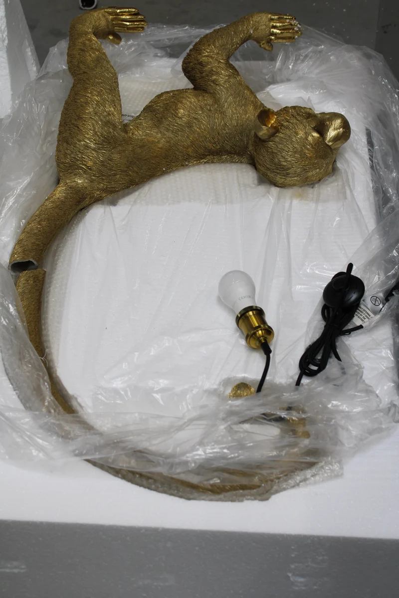 KARE Bodenleuchte Stehlampe Monkey Dance gold Kunstharz Lampe SIEHE TEXT/FOTOS