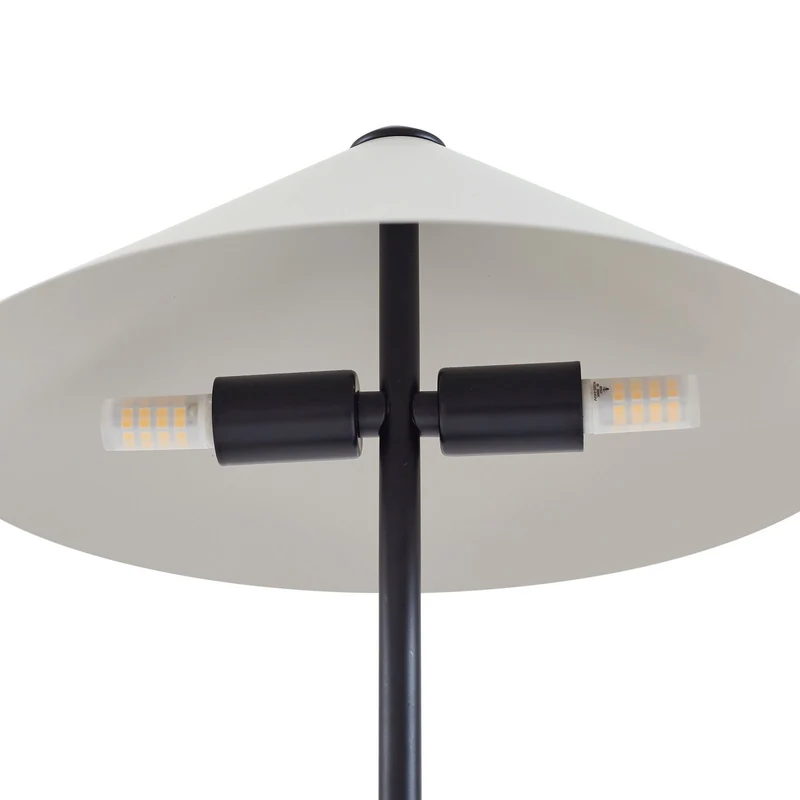 B-Ware Lindby Tischleuchte Lampe Norvik Tischlampe Höhe 35 cm schwarz grau Metall332