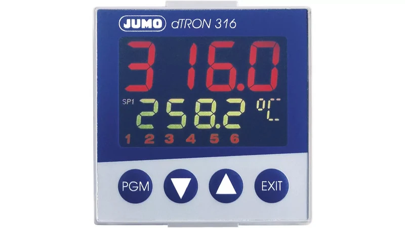 B-Ware Jumo Temperaturregler Regler PID dTRON 316 Prozessregler Relais Einbau