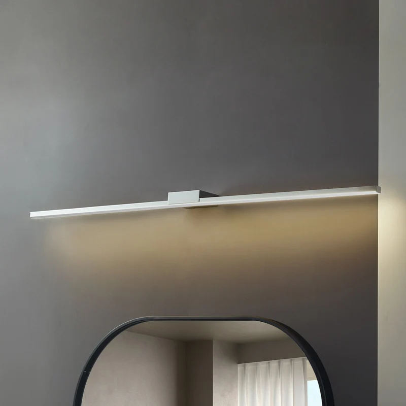 B-Ware Lucande Spiegellampe Badleuchte LED chrom Aluminium 120cm IP44 SIEHE TEXT