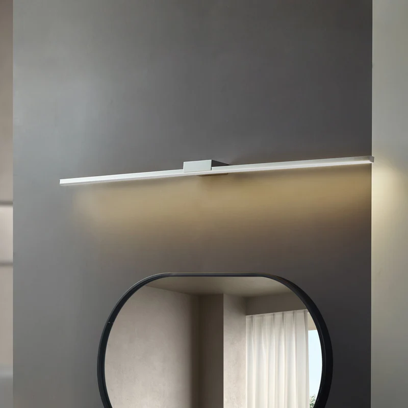 B-Ware Lucande Spiegellampe Badleuchte LED chrom Aluminium 120cm IP44 SIEHE TEXT
