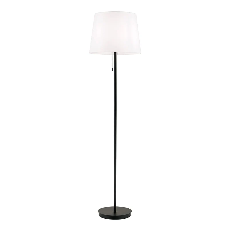 B-Ware Textil-Stehleuchte Ludwig schwarz matt Stehlampe Lampe Leuchte Spot Leselampe