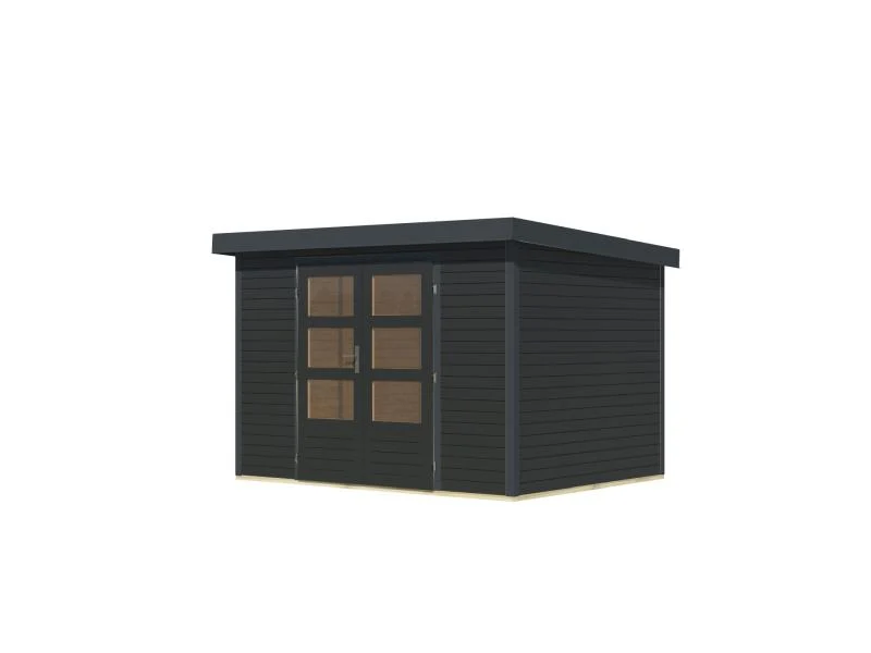 Karibu Hybrid Gartenhaus Jupiter 4 C anthrazit/anthrazit