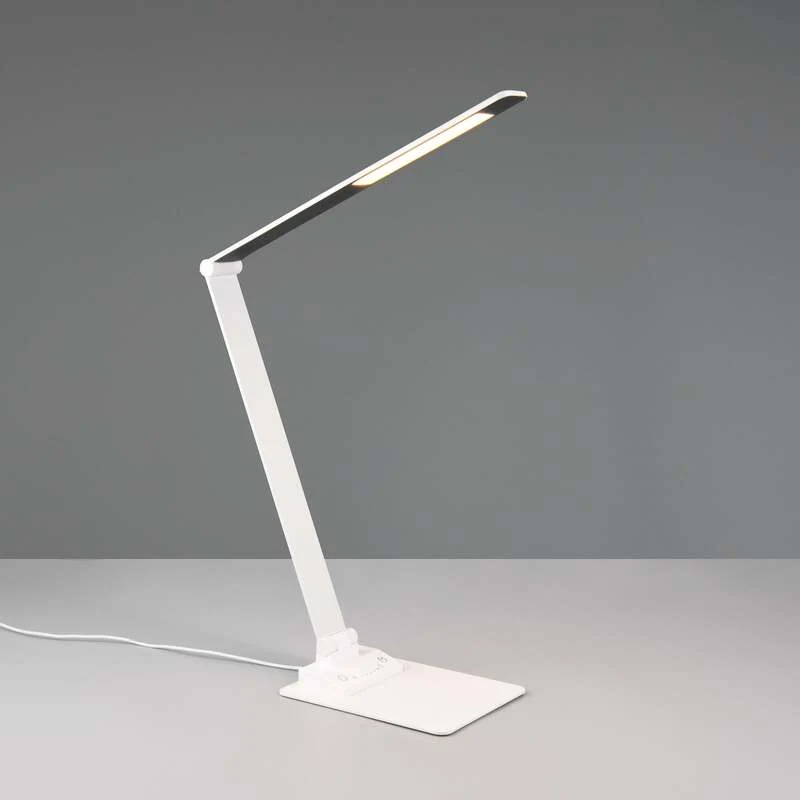 B-Ware LED-Tischleuchte Travis weiß dimmbar Touch USB CCT 650lm Trio Lighting