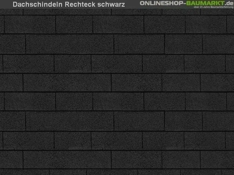Karibu Dachschindeln Rechteck schwarz 12 Pakete