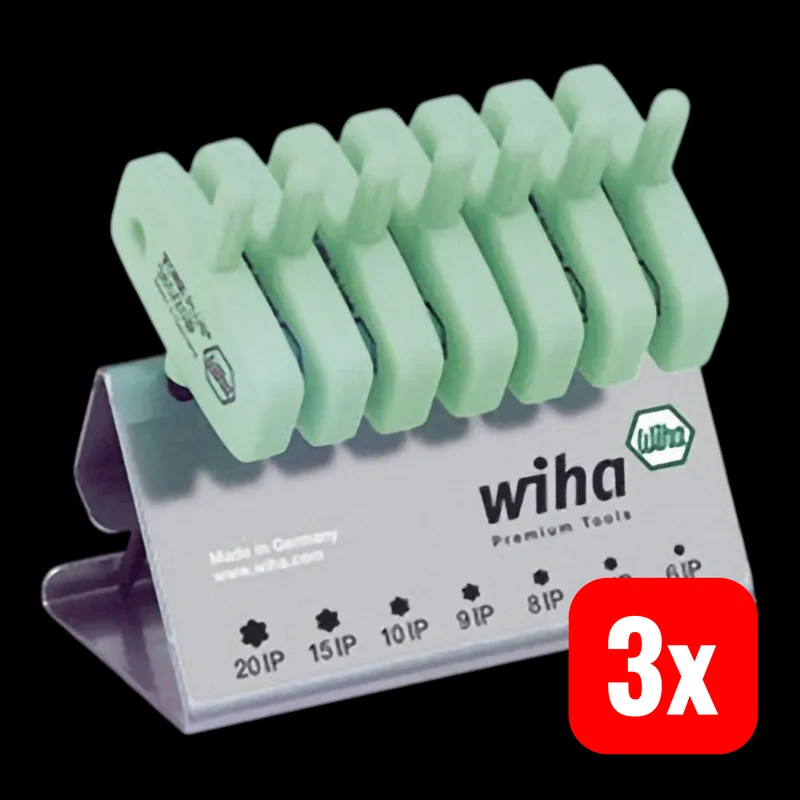 3x B-Ware Wiha Schraubendreher-Set Stiftschlüssel TORX PLUS schwarzoxidiert 7teilig 3 SETS