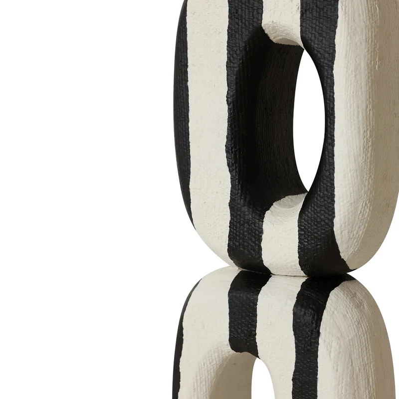 B-Ware HKliving Monochrome Art Skulptur Statue Dekoobjekt schwarz/weiß SIEHE TEXT/FOTO
