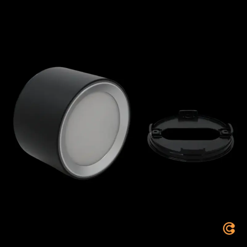 B-Ware Nordlux LED-Bad-Deckenleuchte Einbauleuchte Andre LED IP44 Schwarz 3 STÜCK