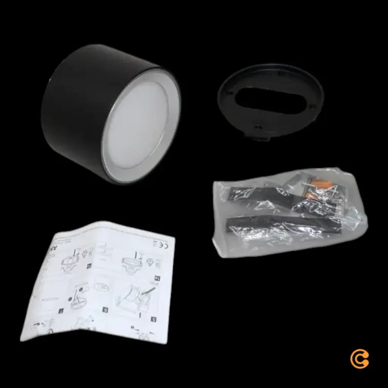 B-Ware Nordlux LED-Bad-Deckenleuchte Einbauleuchte Andre LED IP44 Schwarz 3 STÜCK