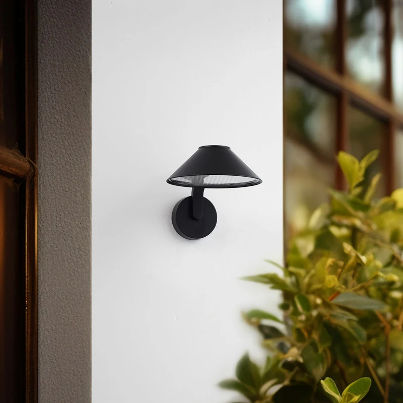 B-Ware Lindby Wandlampe Wandleuchte LED Capelo schwarz Aluminium pulverbeschichtet