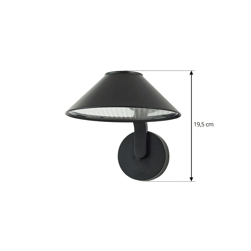 B-Ware Lindby Wandlampe Wandleuchte LED Capelo schwarz Aluminium pulverbeschichtet