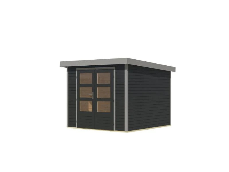 Karibu Hybrid Gartenhaus Jupiter 3,5 C anthrazit/graualuminium