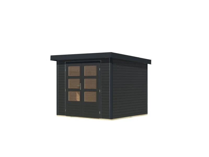 Karibu Hybrid Gartenhaus Jupiter 3 C anthrazit/anthrazit