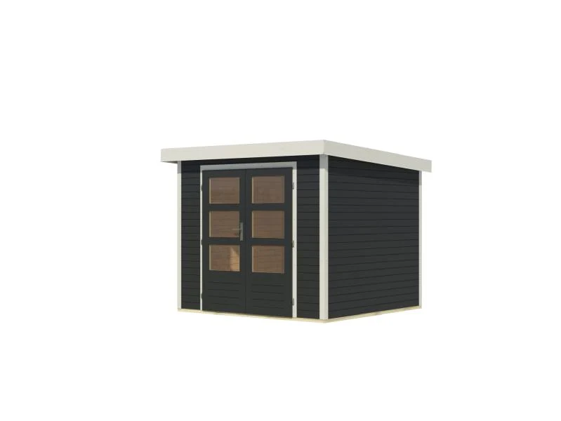 Karibu Hybrid Gartenhaus Jupiter 3 C anthrazit/graualuminium