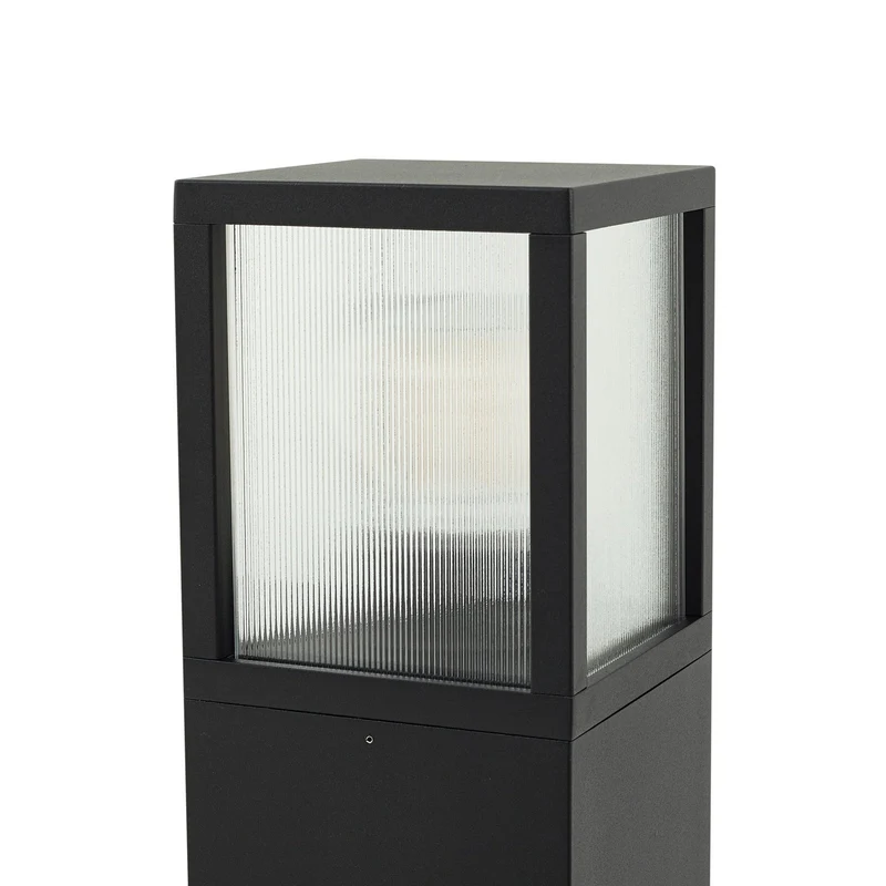 B-Ware Lucande Wegeleuchte Außenleuchte Klemens Gartenlampe schwarz Metall IP54 90 cm