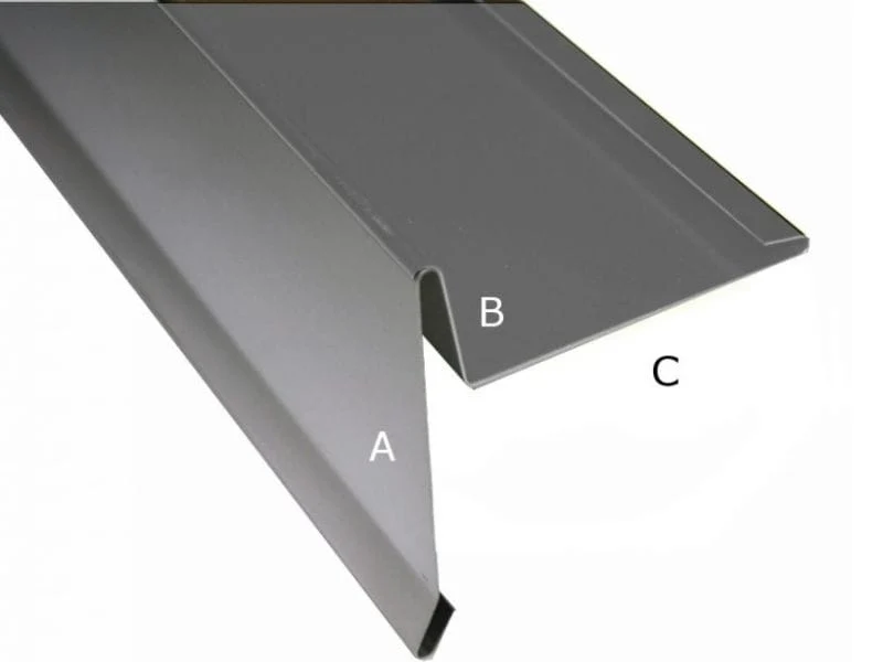 Aluminium Winkelprofil 200 cm Ortblech mit Wasserpfalz 5 Stück