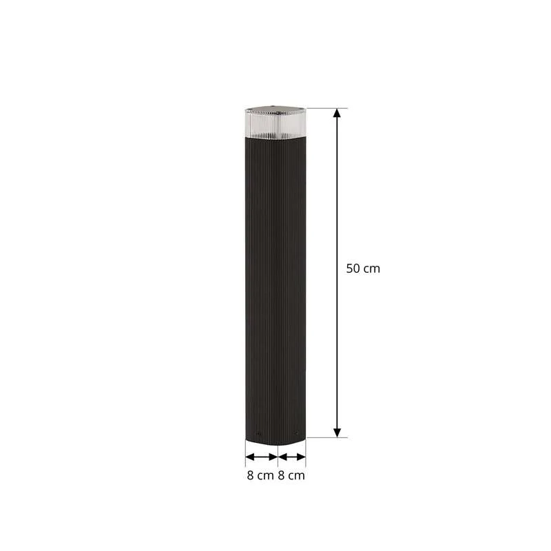 B-Ware Lindby Wegeleuchte Außenlampe Halvar Standleuchte schwarz IP65 50 cm GU10