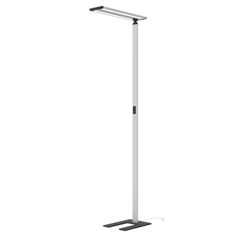 C-Ware Prios Stehleuchte Büro Stehlampe LED silber Aluminium Kunststoff Schalter Dimmer